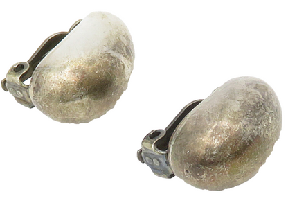 BARRA 925 Sterling Silver  Vintage Dark Tone Hollow Non Pierce Earrings EG8596