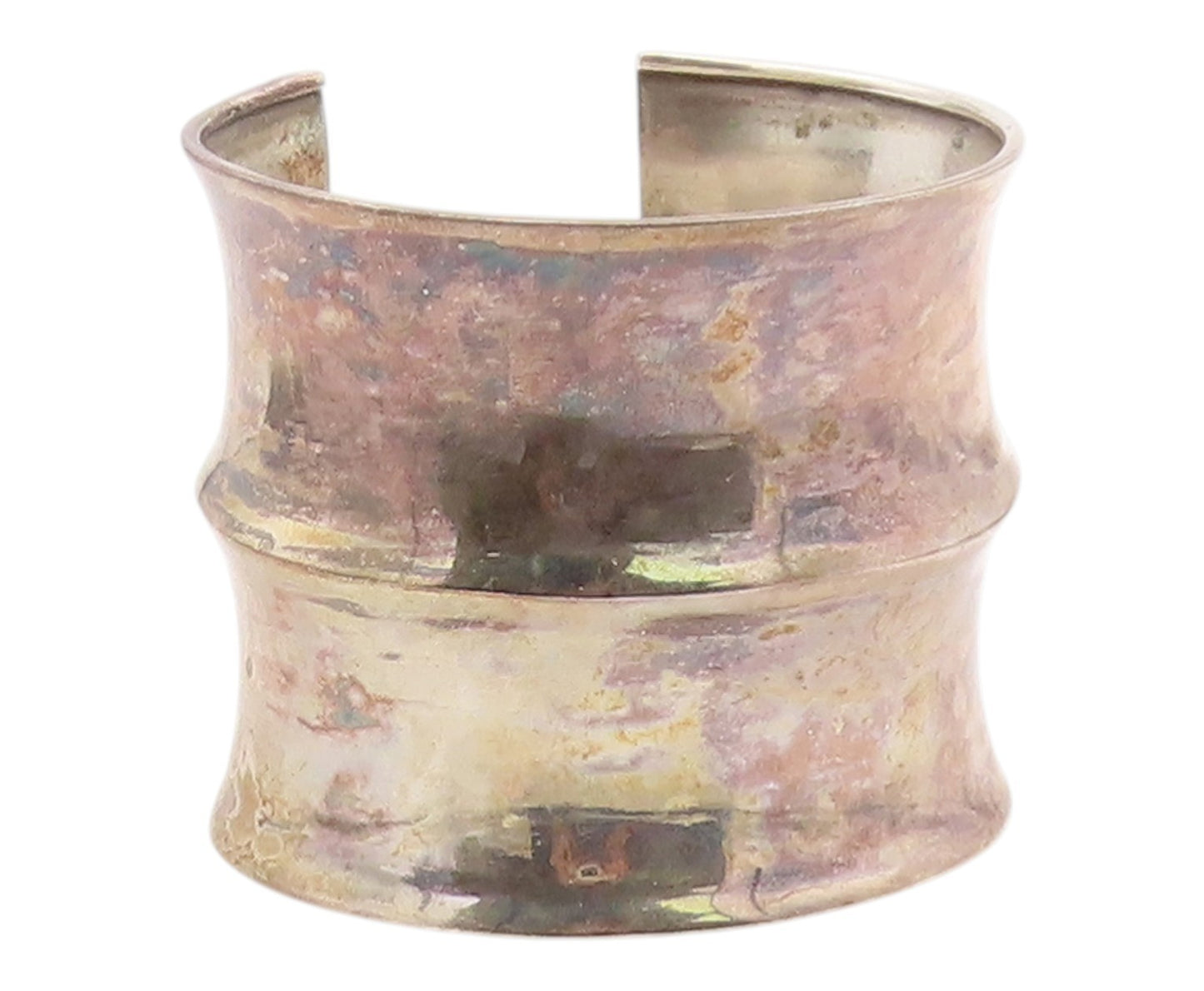 925 Sterling Silver Vintage Bracelet PAMELA LEVIN Modernist Wide Cuff  BT12132