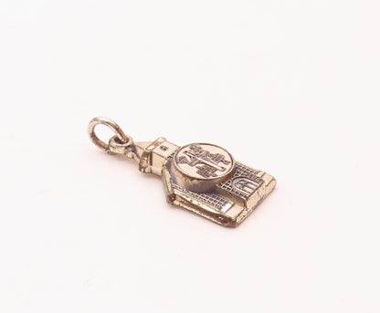 HAYWARD 925 Sterling Silver  Vintage Antique Church House Pendant  PT17726