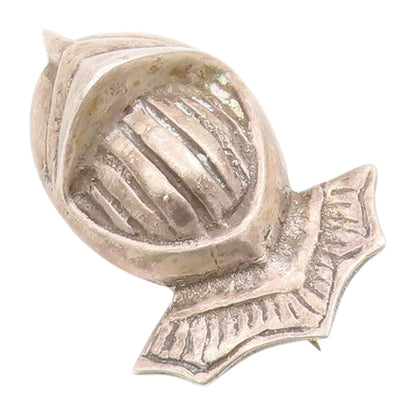 925 Sterling Silver Vintage Tie Pin Vintage Dark Tone Solder Helmet  TR3867