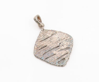 925 Sterling Silver Vintage Pendant ESPO Modernist Textured Locket  PT25499