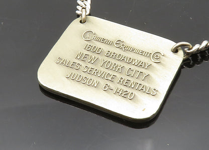 925 Sterling Silver  Vintage Camera Equipment Chained Tie Clip  TR2759