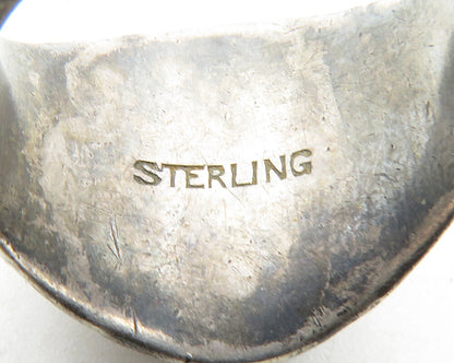 925 Sterling Silver  Vintage Antique Eagle USA Petite Band Ring Sz 4.5 RG13179