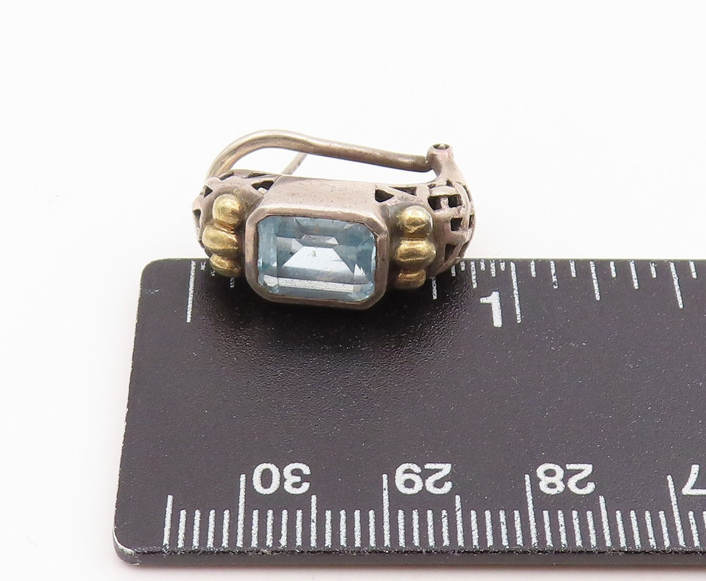 14k Gold & 925 Sterling Silver Vintage Earrings Gemstone Single Pieces  EG14297
