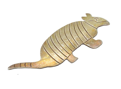 MEXICO 925 Sterling Silver  Vintage Dark Tone Armadillo Brooch Pin  BP7794