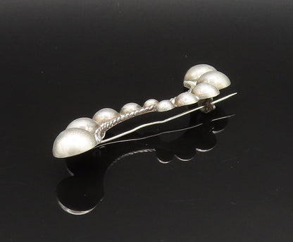 TAXCO 925 Silver  Vintage Antique Bead Ball & Twisted Rope Brooch Pin  BP9611