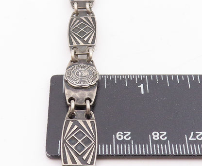 925 Sterling Silver Vintage Bracelet St. John's College Brooklyn Alumni  BT11475