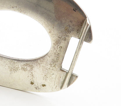 DESIGNER 925 Sterling Silver Vintage Open Oval Hinge Chain Bracelet  BT6302