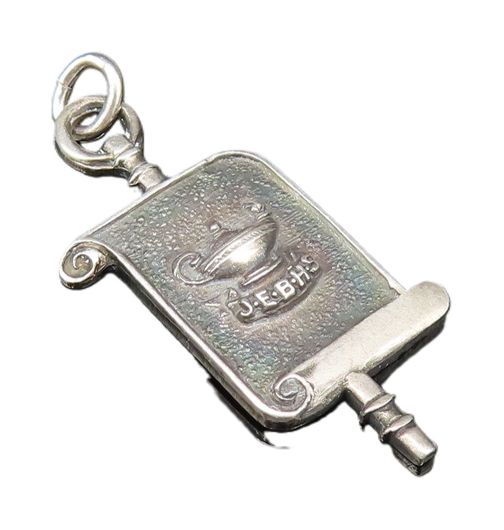 925 Sterling Silver  Vintage Antique 1966 J.E.B.H.S Teapot Pendant  PT20925