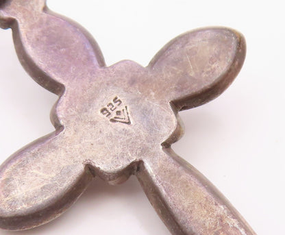 SILPADA 925 Sterling Silver  Vintage Pearl Religious Cross Pendant  PT16076