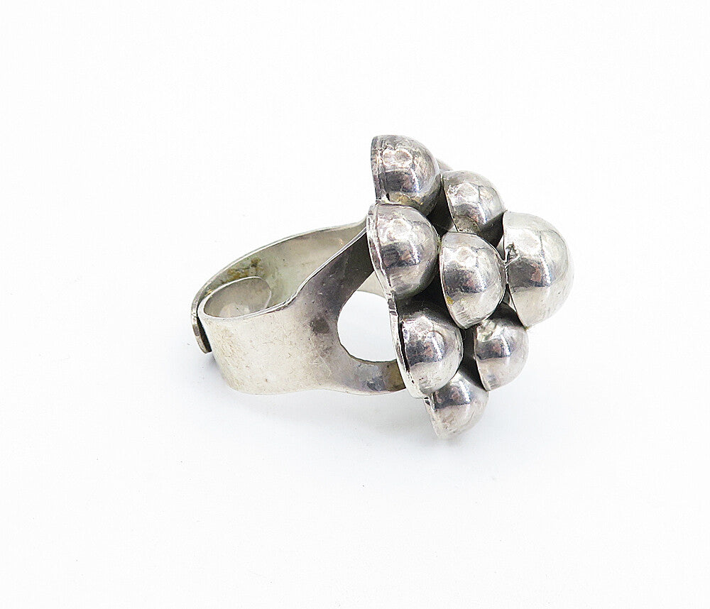 LOS BALLESTEROS 925 Silver  Vintage Bubble Cluster Cocktail Ring Sz 8.5 RG7677
