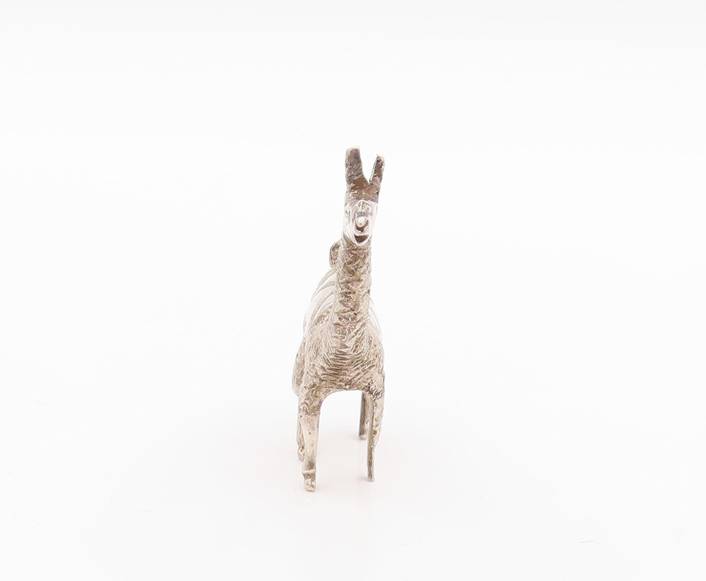 925 Sterling Silver Vintage Solid Miniature 3D Carved Alpaca  TR3843