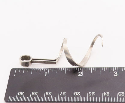 925 Sterling Silver Vintage Pendant Designer Solid Cutout Spiral Coil  PT23236