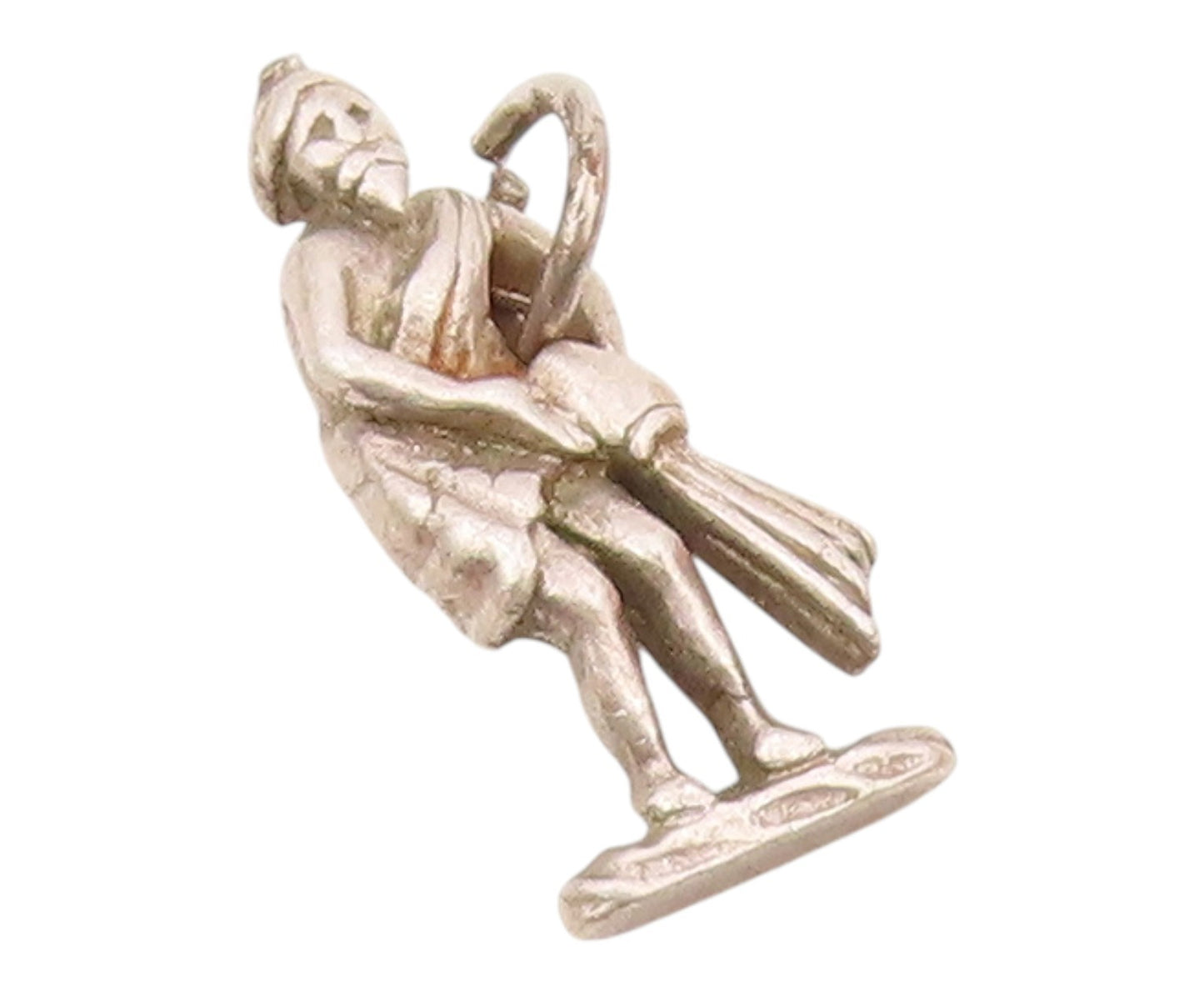925 Sterling Silver  Vintage Petite Figure Pouring Water Drop Pendant  PT8143