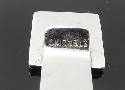 925 Sterling Silver  Vintage Shiny Smooth Masonry Tie Clip  TR2979