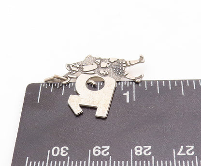 925 Sterling Silver Vintage Pendant Dark Tone Cutout Irish Symbol   PT23823