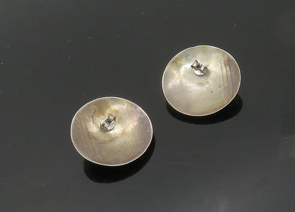 925 Sterling Silver  Vintage Flower Swirl Round Drop Earrings  EG9771