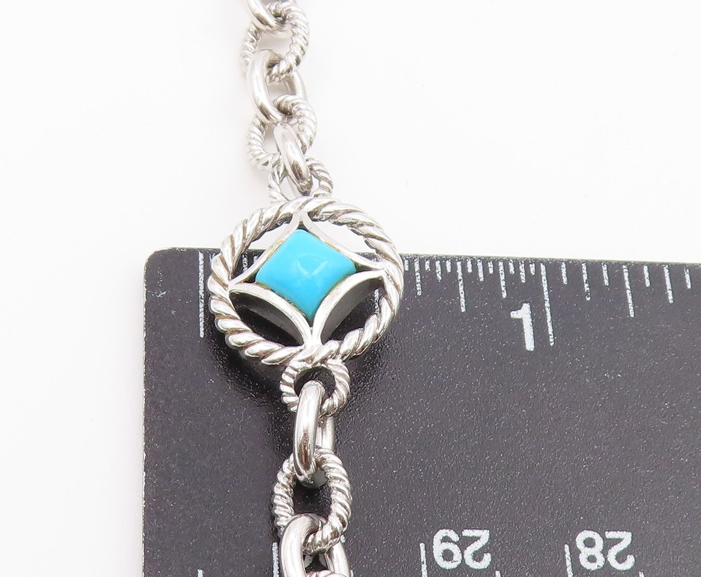 925 Sterling Silver Vintage Necklace JUDITH RIPKA Gemstone Twisted Rope  NE4926