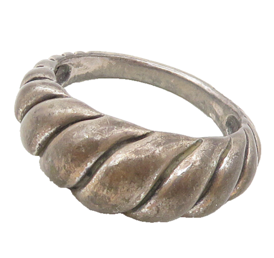 CAROLYN POLLACK RELIOS 925 Silver  Vintage Twist Dome Band Ring Sz 8  RG18166
