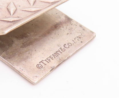 925 Sterling Silver Vintage Money Clip TIFFANY & CO Wide Tire Tread Plate TR4231
