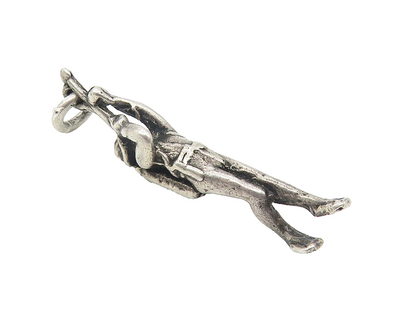 925 Sterling Silver  Vintage Petite Male Scuba Diver Pendant  PT9224