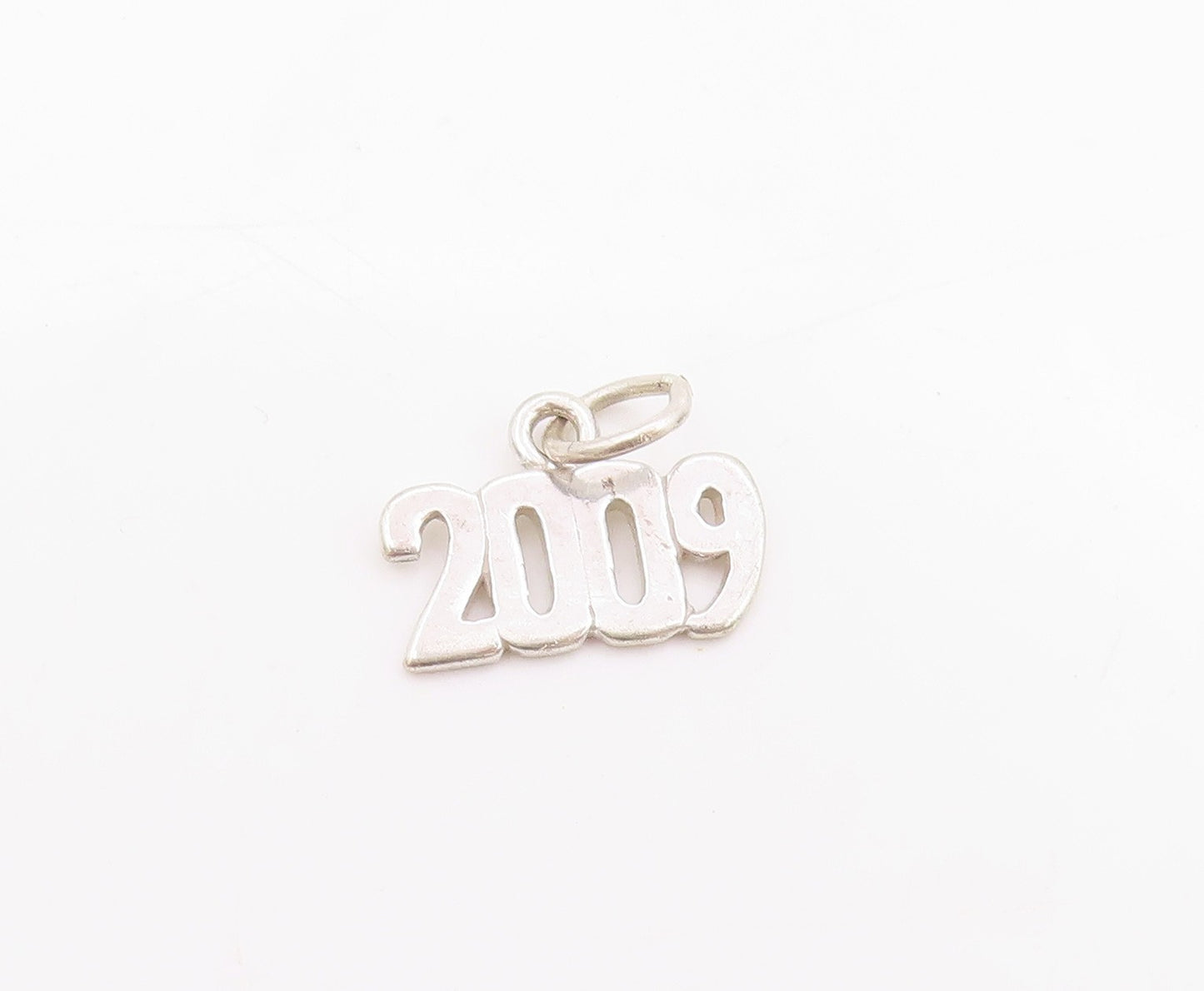 925 Sterling Silver Vintage Pendant Minimalist Year 2009 Cutout Charm  PT1025