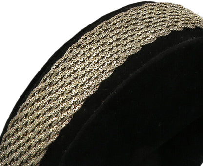 925 Sterling Silver  Vintage Shiny Dark Tone Woven Chain Bracelet  BT6189