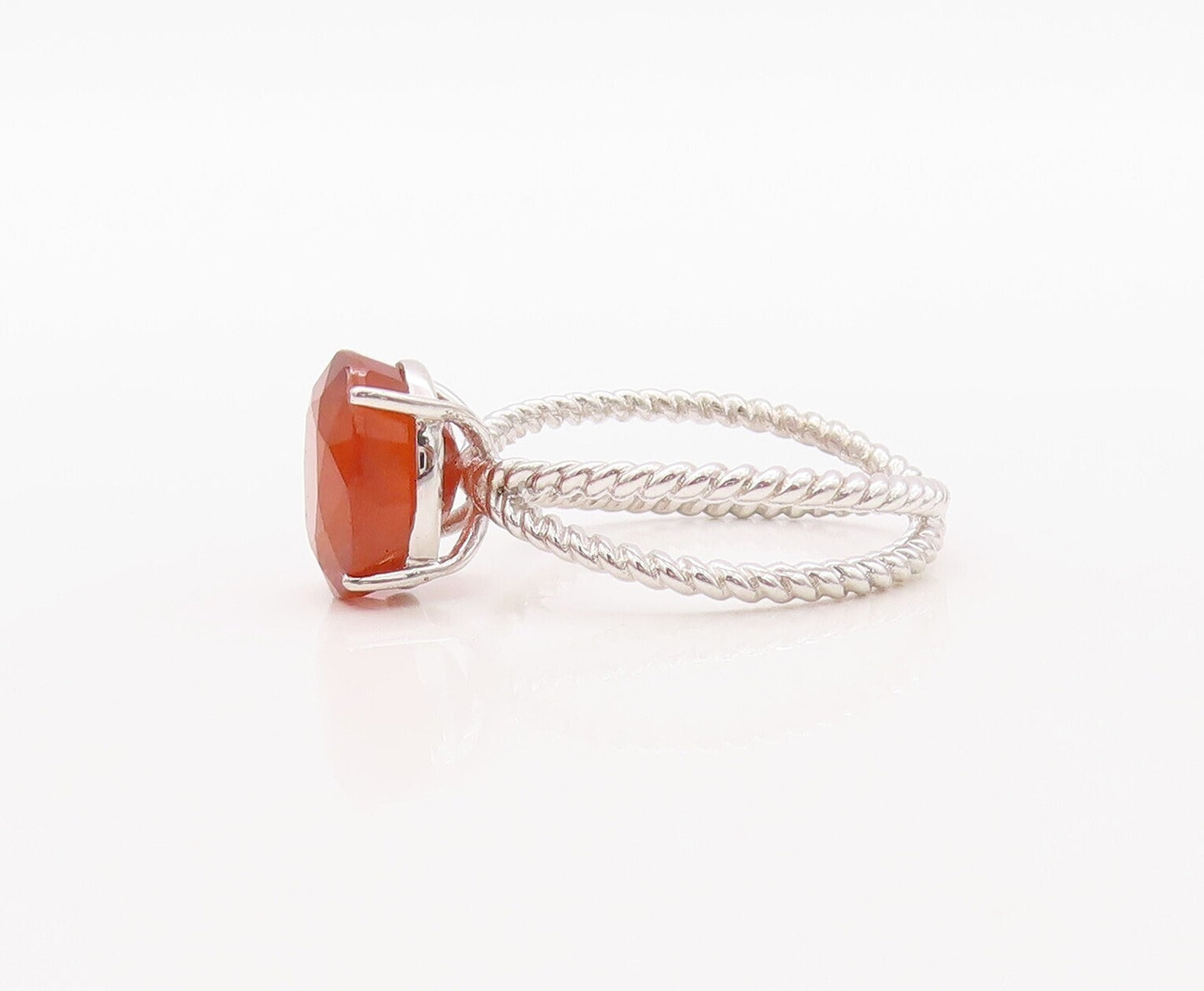 925 Sterling Silver Vintage Ring Designer Cutout x Oval Gemstone  Sz 7  RG30827