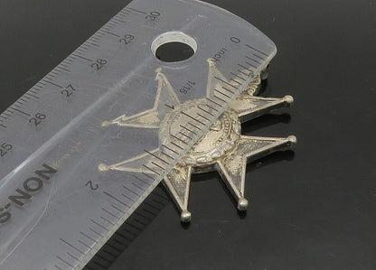 925 Sterling Silver  Vintage Oxidized Statue Detail Pendant  PT18800
