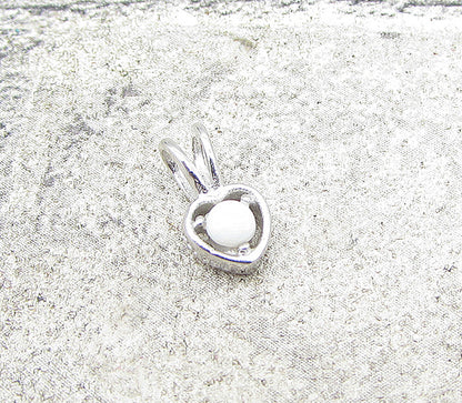 925 Sterling Silver  Fire Opal Love Heart Slider Pendant  PT1167