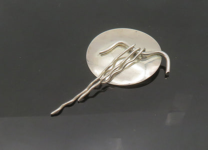 SUSAN CUMMINGS 925 Sterling Silver  Vintage Shiny Modernist Brooch Pin  BP8342