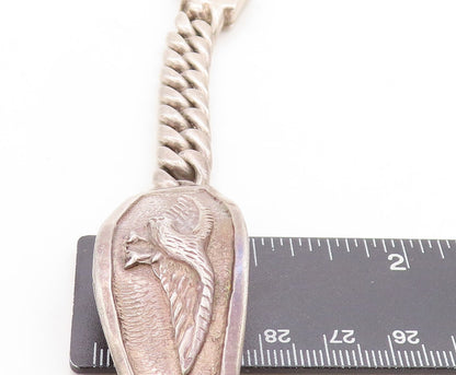 925 Sterling Silver Vintage Bracelet MEXICO Curb Linked Flying Bird  BT10957