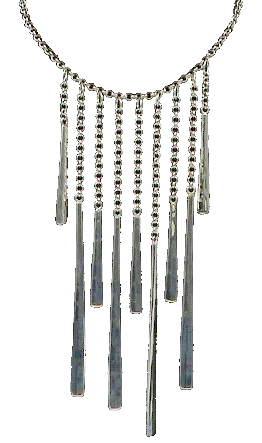 RLM STUDIO 925 Sterling Silver Shiny Hammered Link Chain Necklace  NE2684