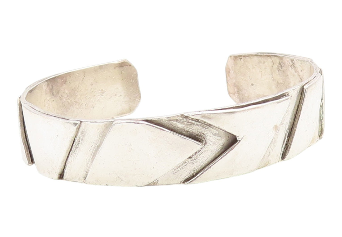 925 Sterling Silver Vintage Bracelet JEAN SMITH Classic Geometric Cuff  BT12010
