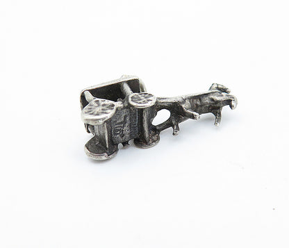 POST BELL TRADING 925 Silver  Vintage Horse & Carriage Motif Pendant  PT4190