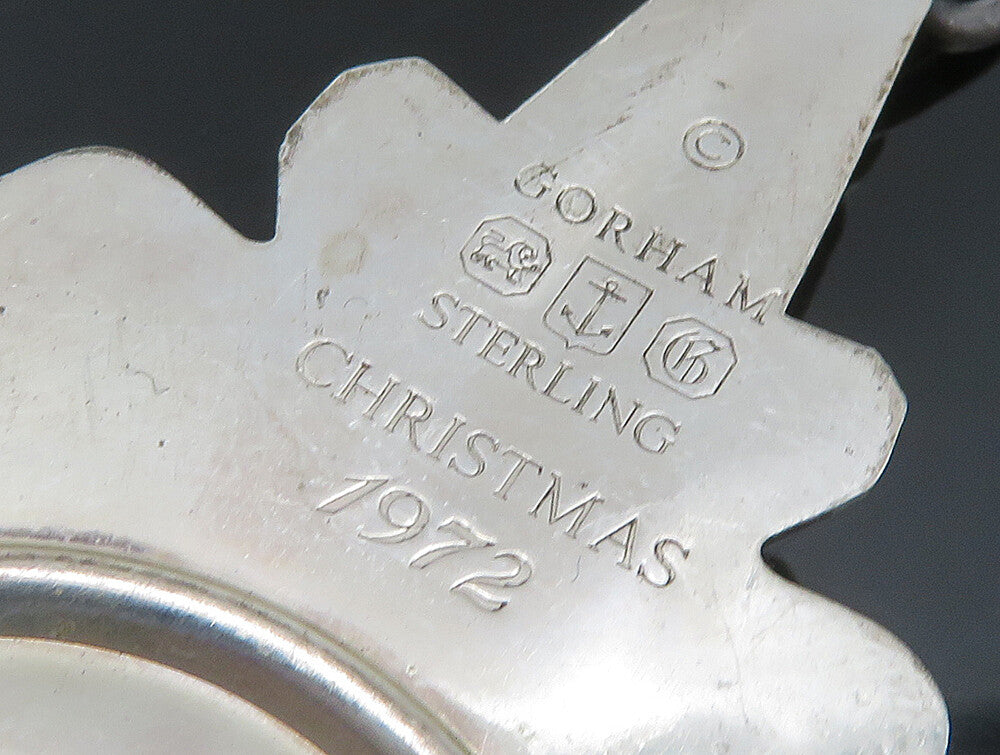 GORHAM 925 Sterling Silver  Vintage Christmas Star Ornament Pendant  PT20058