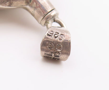 925 Sterling Silver Vintage Pendant CARLO TASCO Two Tone Bolt OPENS  PT26016