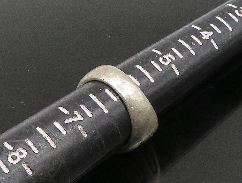 925 Silver & 14K GOLD  Vintage Two Tone Rope Twist Dome Band Ring Sz 6 RG23689