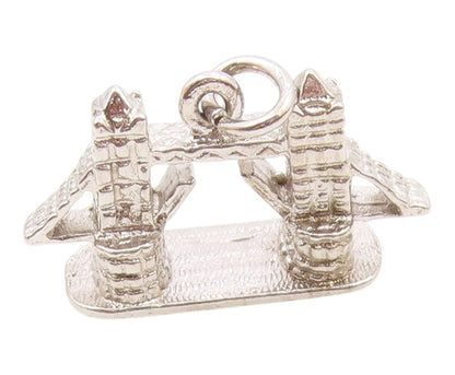 925 Sterling Silver  Vintage Split Bridge Charm Pendant  PT20442