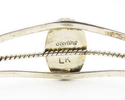 LUCIAN KOINVA HOPI 925 Silver Vintage Turquoise Twist Cuff Bracelet  BT5269
