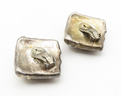 BATAMI ISRAEL 925 Silver  Vintage Hollow Sculpted Non Pierce Earrings  EG5858