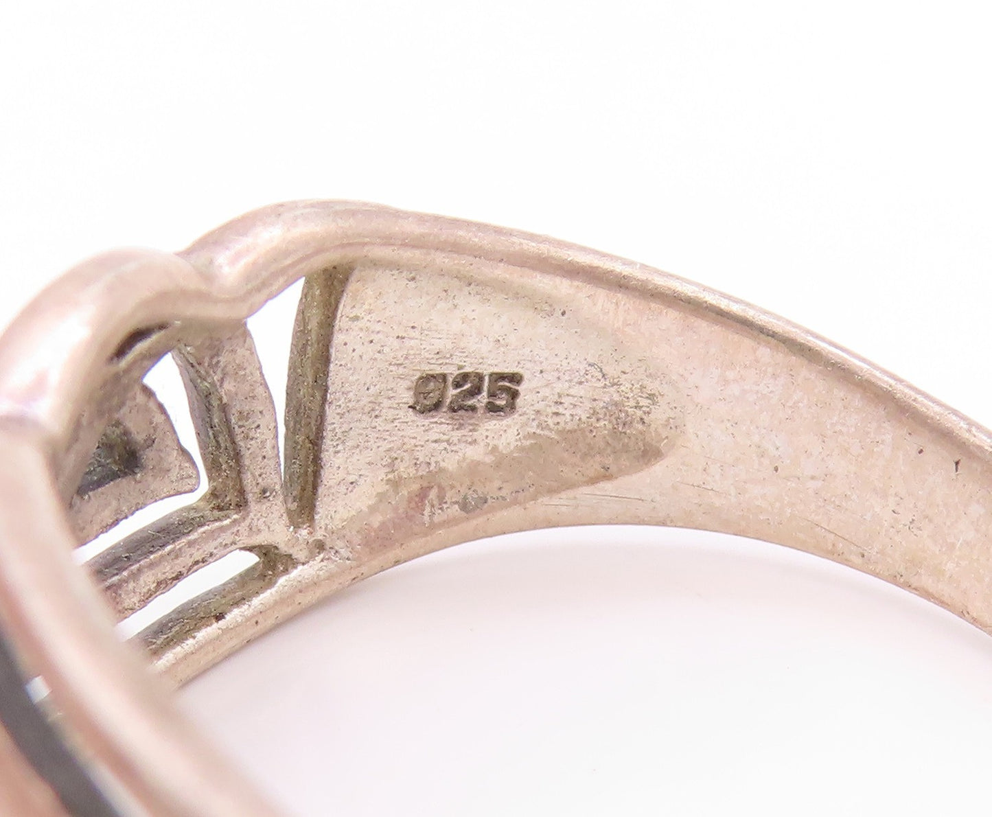 925 Sterling Silver Vintage Ring Cutout Celtic Knots Band  Sz 12.5  RG33011