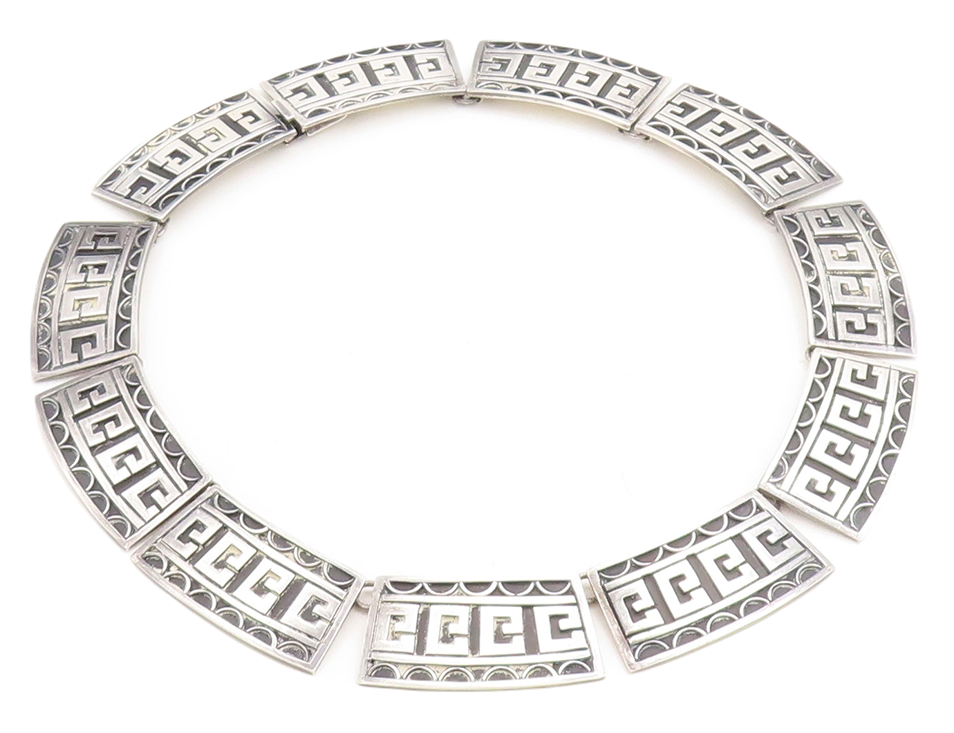TAXCO MEXICO 925 Sterling Silver  Vintage Designer Large Chain Necklace NE1194