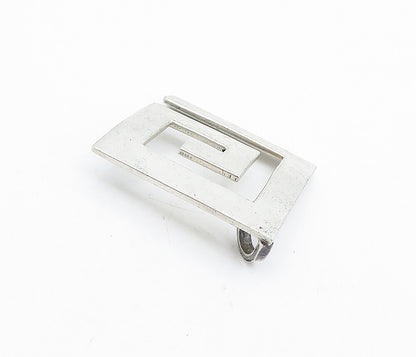 MEXICO 925 Sterling Silver  Vintage Shiny Smooth Square Spiral Pendant  PT3316