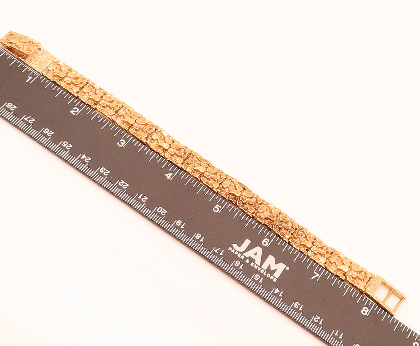 925 Silver  Vintage Gold Plated Hammered Crush Paper Effect Bracelet  BT10020