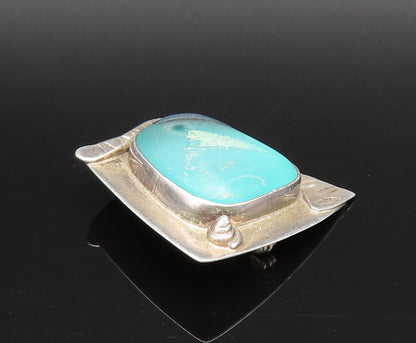 BARBARA SUCHERMAN 925 Silver  Vintage Fused Dichroic Glass Brooch Pin  BP10072