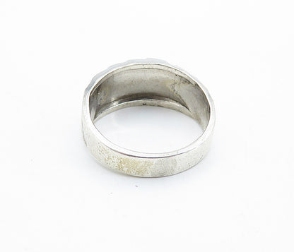 ESPO 925 Silver  Vintage Petite Topaz Shiny Graduated Band Ring Sz 7  RG6664