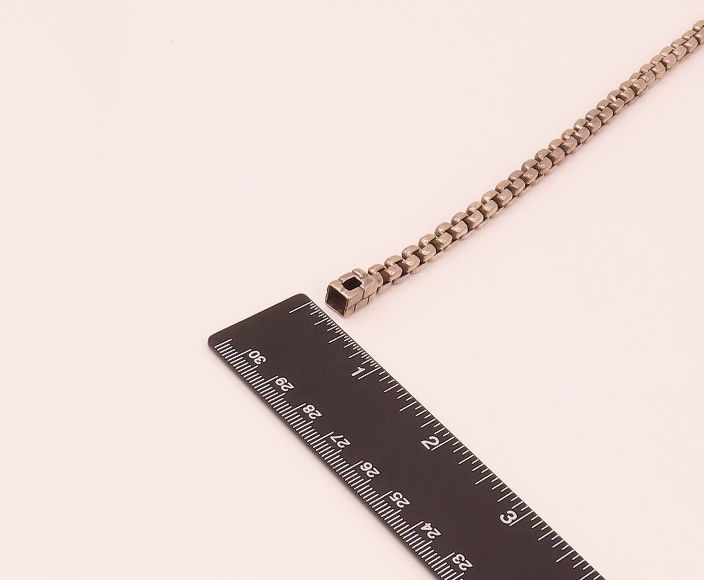 JOHN HARDY 925 Sterling Silver Vintage Box Chain 3D Bracelet  BT9840