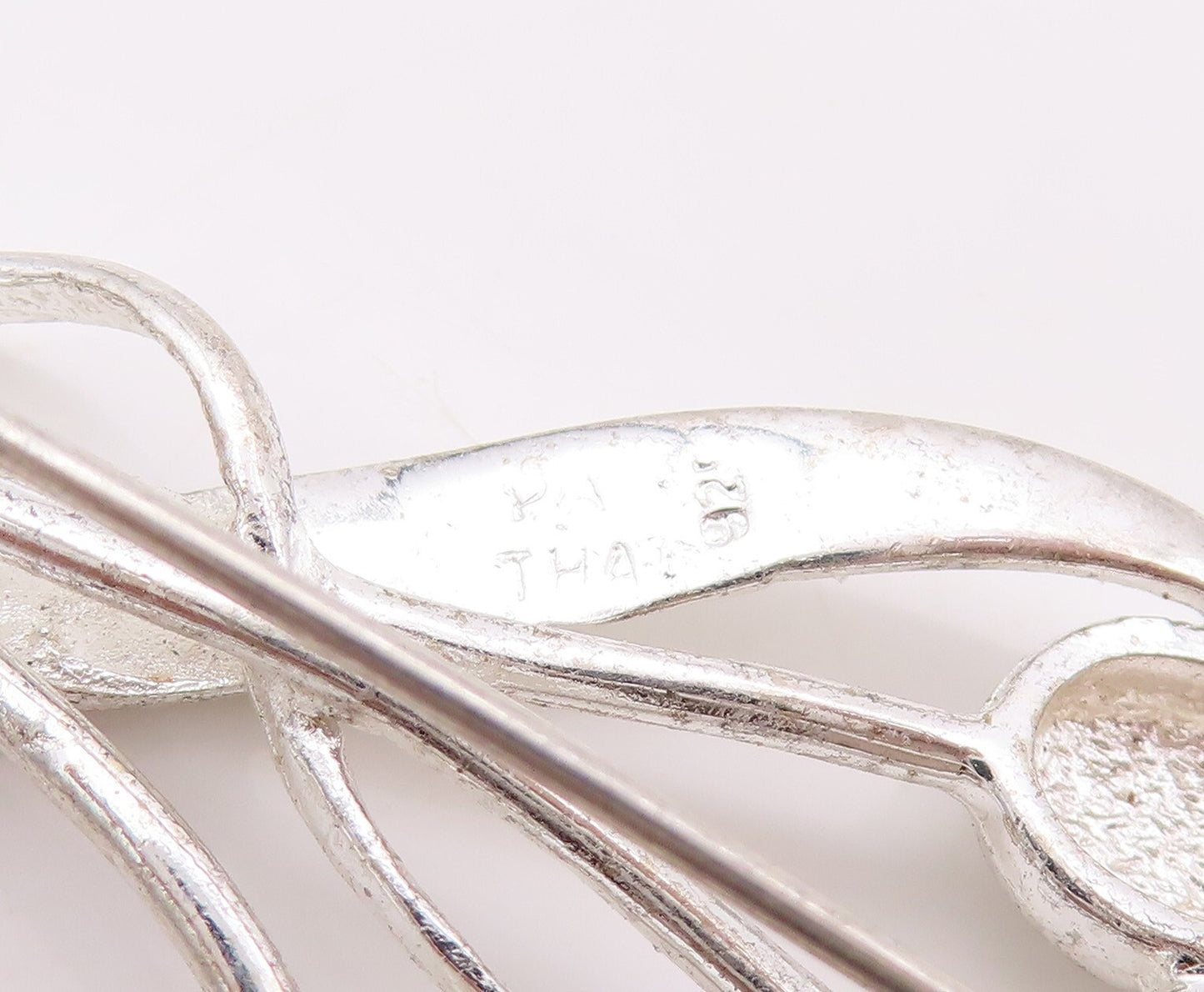 925 Sterling Silver Vintage Brooch Pin Solid 3D Cutout Lillis  BP11176