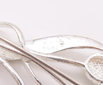 925 Sterling Silver Vintage Brooch Pin Solid 3D Cutout Lillis  BP11176